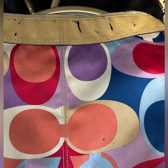 Coach Scarf Print Sateen Bag - Picture 4 of 12